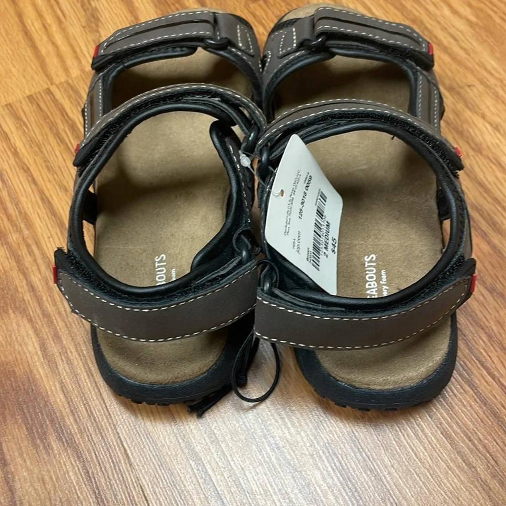 TheraBout Kids' Black and Brown Sandals